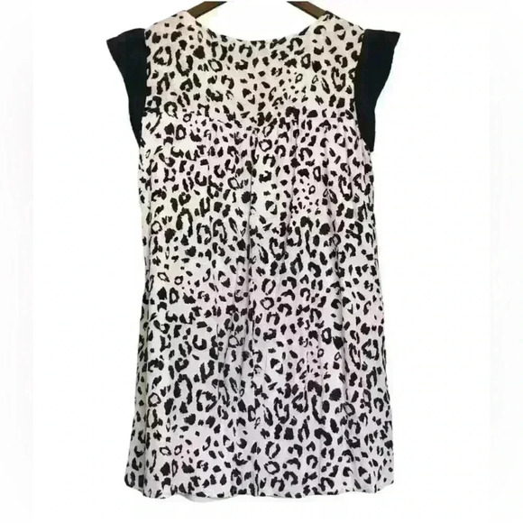 Savanna Jane Leopard Babydoll Dress A Line Swing Floral Boho 90s Medium - Picture 3 of 7